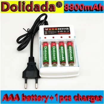 Batterie rechargeable ААА 1.5 V 8800mAh, pour télécommande, lampe jouet + 1 chargeur à 4 cellules, nouveauté