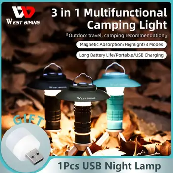 Преносим фенер за къмпинг с магнитна USB батерия, 3 режима на осветление, лампа за къмпинг, външен led фенерче, за да проверите за палаточного лагери