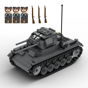 Военен Tnaks WW 2 Германия Panzer II Ausf C Лек Танк BKM да използвате единични С Широки Гусеничными Като Армейските Минифигурки Тухли Строителни Блокове Играчки