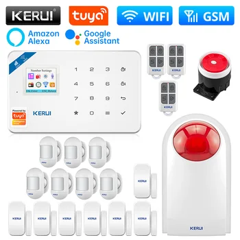 KERUI W181 GSM WIFI 433 Mhz Sasha Security Protection умен дом алармени системи за дома системи за сигнализация Комплекта 6 езици Гараж