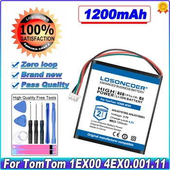 LOSONCOER 1200 ма AHL03706001, AHL03707002, VF9B Батерия за TomTom 1EX00, 4EX0.001.11, Батерия Easy Start, Start2