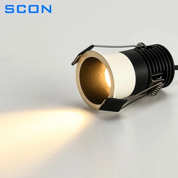 SCON Малка дупчица лампа от 3 W мини led прожектор с висок CRI Ra95 35 мм отвор-вградени лампата на тавана лампа Витрина на Дисплея светлина