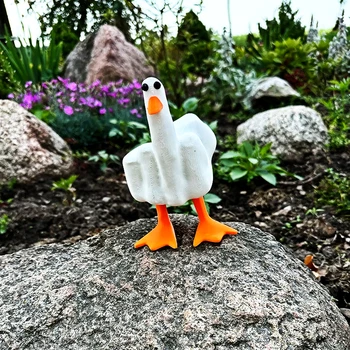 2023 Duck You Креативни бижута на средния пръст, статуетка патица, изделия от смола, декорации за дома, пародийное украса