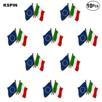 На жени с ревери на ЕС и Италия, иконата на флага, брошки, игли, икони, 10 бр. в партията