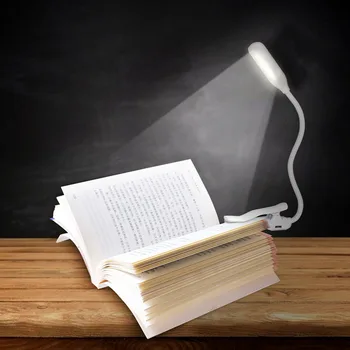 USB Акумулаторна регулируема led лампа за книги с клип под формата на гъши вратовете, 7 светодиоди, гъвкава настолна лампа за нощно четене, тенис на нощна светлина за четене