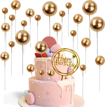 20pcs Набор от топки за торта смесен размер, полистирен топки за торта за рожден ден, украса за партита, сватби, десерт, аксесоар за кифли