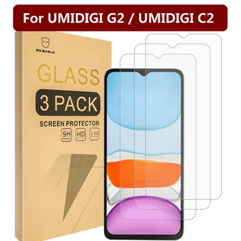 Mr.Щит [3 опаковки] Защитно фолио за екрана UMIDIGI G2 / UMIDIGI C2 [Закалено стъкло] [Японското стъкло твърдост 9H] Защитно фолио за екрана