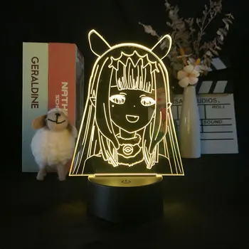 Ninomae Ina Nis Манга Аниме 3D лека нощ за Декор за Спалня Светлина Детски Рожден Ден Цветни Подарък Led нощна светлина Манга Подарък за Бебето