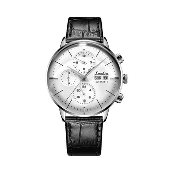 42 мм Луксозни часовници е от неръждаема стомана с календар, седмична дисплей, силни светещи мъжки автоматично механични ръчни часовници самостоятелно ликвидация Reloj