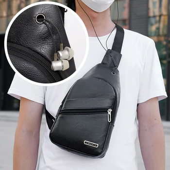 Реколта бизнес чанта през рамо от изкуствена кожа, чанти през рамо за мъже, 2023 нова поясная чанта, диагонално анти-кражба единично чанта