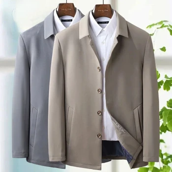 2023 Есен нова мъжки яке, водоустойчив функциониращ бизнес яке копчета, високо качество на бизнес ежедневни палто с цип, M187