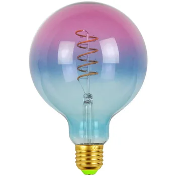 Led Лампа с нажежаема жичка G125 два цвята Син Градиент 4 W 110-220 от 2700 До Постоянен ток, Без светлинни ефекти