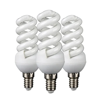Енергоспестяващи лампи Три Основни цвята E27 E14 5W 7W 9W 11W 13W 15W Със Спирала Шнорхел Енергоспестяващи Лампи Луминесцентни лампи