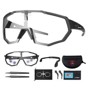 X-TIGER Поляризирани фотохромичните велосипедни очила, спорт на открито, на МТВ Велосипед слънчеви очила, очила за планинско колоездене, колоездене очила