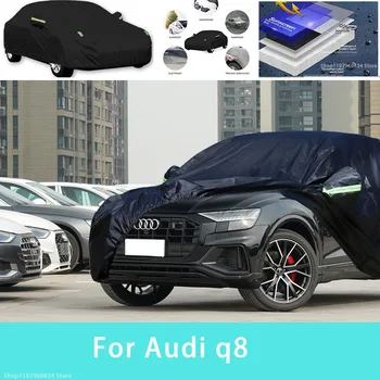 За Audi q8, защита за улици, пълни с автомобил сеат, снежната покривка, козирка, водоустойчива прахозащитен външни автомобилни аксесоари