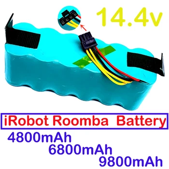 Акумулаторна батерия 14,4 v 9800 ма за робот-аспиратора Kitfort KT504 Haier T322 T320 Panda X500 X580 X600 Ecovacs Mirror CR120 Dibea