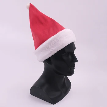 Коледна шапка от влакна тъкани Lumisonata, коледна шапка на Дядо Коледа за възрастни, унисекс, коледни шапки за новогодишната партита