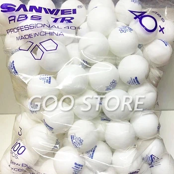 SANWEI Нов 3-ЗВЕЗДЕН TR ABS Материал Пластмаса 40 + тренировъчен Топка за Тенис на маса SANWEI Поли Топка За Пинг-Понг
