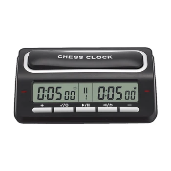 Цифрови шахматни часовници Таймер, игра на шах с led индикатор 39 вградени система за синхронизация за международни шах