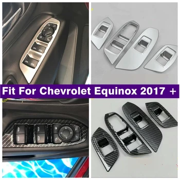 Вътрешната Врата Копчето На Притежателя Стъклен Прозорец Бутон За Повдигане На Капак На Превключвателя Тампон За Chevrolet Equinox 2017-2022 Матиран/, Изработени От Въглеродни Влакна