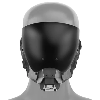 Тактическа маска върху цялото лице CS, дишащи двустранни подвижни фарове за лещи, защитни съоръжения за военни игри