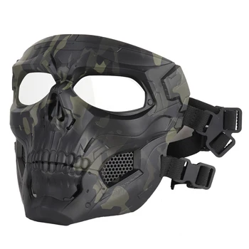 Тактическа маска за еърсофт оръжия, военни пейнтбольные маска с черепа, очила за стрелба с лък, лов, Cs, мотоциклетни туризъм, окото маска върху цялото лице, открит