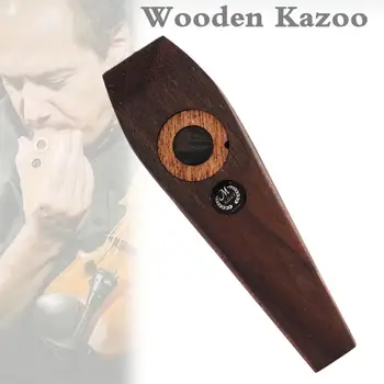 Дървена Казу Лек портативен за начинаещи флейта Инструмент за любителите на музиката Дървен духов инструмент изчистен дизайн лесен K9T3