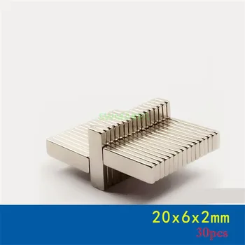 30 броя магнити 20*6*2 мм N35UH за Prusa i3 MK2.5/MK3 MK52 детайли 3D-принтер с подгряване