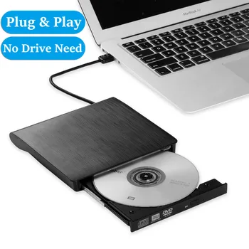 Външен USB 3.0 Високоскоростен DL DVD RW Записващо CD Writer Тънък Преносим Оптично устройство за Asus, Samsung, Dell, Acer Преносими КОМПЮТРИ на HP