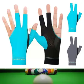 Дишащи билярдни ръкавици с три пръста, аксесоари за билярд, ръкавици за игри с билярд, ръкавици за снукър, билярдна щека, буква T1g5