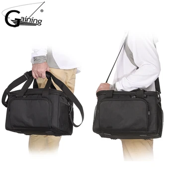 Мултифункционален водоустойчив риболовна чанта на открито, поясная чанта на рамото, чанта за носене, макара, чанта за съхранение на примамки, рибарски принадлежности 36*22*23 см
