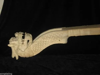 Шийката на матката и т.н ръчна изработка размер 3/4, изсечен дракон # 6382, част от музикалния инструмент