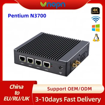 OEM ИН Edge Портал безвентиляторный здрав N3700 i3 i5 i7 промишлен защитна стена VPN Pfsense Mini PC