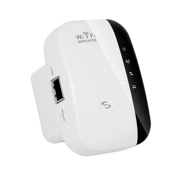Безжичен WiFi Ретранслатор Wifi Удължител 300 Mbit/s, Wifi Усилвател на Сигнала на Мрежата на Рутера Ретранслатор 802.11 N/B/G Усилвател на Точка за Достъп