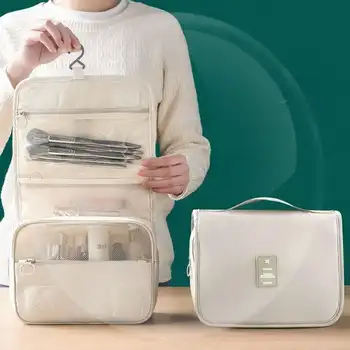 Висококачествени дамски чанти за грим, пътна косметичка, органайзер за тоалетни принадлежности, водоустойчива чанта за съхранение, подвесная чанта за измиване на банята