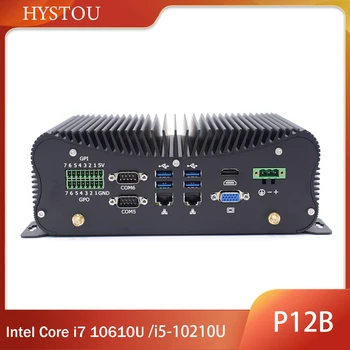 Промишлен настолен КОМПЮТЪР HYSTOU 10-то поколение Intel Core I5 10210U I7 10510U 8565U 8-ми DDR4 VGA HDMI GPIO 3Pin ATX AT WIFI, Bluetooth