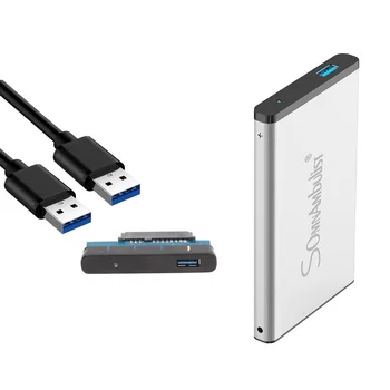 2,5-инчов корпус на твърдия диск USB 3.0, SATA, външния корпус на мобилен твърд диск, корпус от алуминиева сплав, кутия