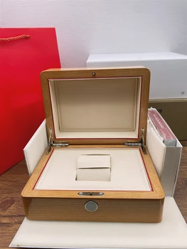 Фабриката-доставчик, червена кожена кутия за часовници от дърво, луксозна марка с книжката, картата може да персонализирате подарък за седалките часа AAA