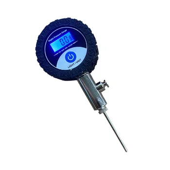 Топката манометър с цифров дисплей барометър 0-1,4 бара с гумен защитен калъф за футбол, баскетбол, волейбол на склад