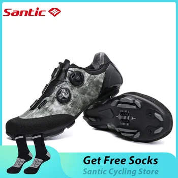 Обувки за колоездене Santic с ключалка за спорт на открито, професионални спортни колоездене, маратонки, лека обувки с въртяща се ключалка унисекс