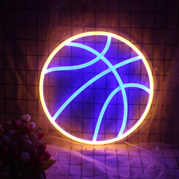 Баскетболни неонови надписи Wanxing, баскетболни led неонови лампи, стенни неонови светлини, страхотна неонова реклама за магазин, надписи за рожден ден, детски подарък