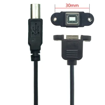 USB 2.0 Тип B от мъжете до жените, удлинительный кабел за данни M/F, за монтиране на панел за кабела на принтера с отвор за винта 30 см 50 см
