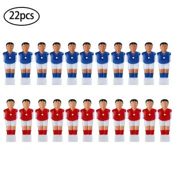 22 бр., синьо-червен комплект, високо качество, впечатляващ дизайн характер, никога не выцветающий, джаги, резервни части за настолен футбол, мъжки играч