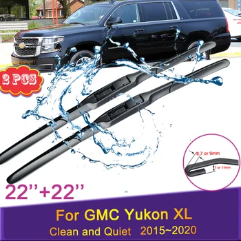 Автомобилни четки чистачки за GMC Yukon XL 2015 2016 2017 ~ 2020 Предното предното стъкло тихо бескаркасное соскабливание сняг здрави гумени аксесоари