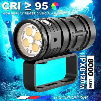 Професионален подводен лампа 4*120*120 36-точков фото лампа с висока яркост, фенерче за гмуркане, 120-метров водоустойчив фенер за видеокамери