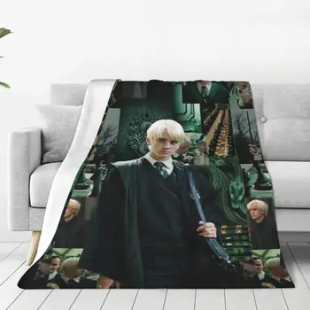 Фланелевое одеяло с Драко Малфоем, чиста Магия магьосник, винтажное покривки за домашна, хотелска дивана 200x150 см