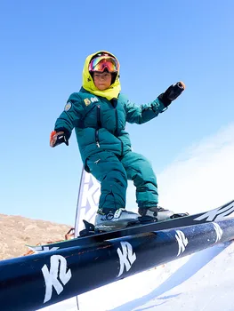 Ски якета LDSKI Паркове детски зимни топли непромокаеми ветроупорен блузи, Дрехи за Спорт на открито Сноуборд костюми за момчета и момичета