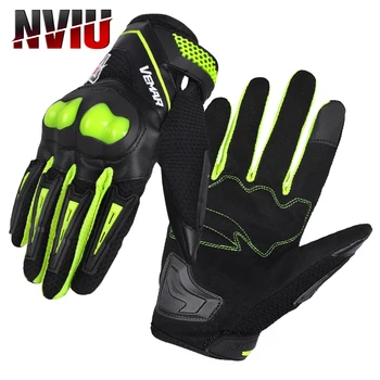 Мотоциклетни ръкавици, дишащи предпазни мото-ръкавици, ръкавици за сензорен екран, ръкавици за състезания, мотокрос, спорт на открито, светлоотразителни