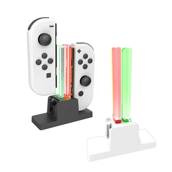 За контролер Nintend Joy-con Двойно Зарядно Устройство Джойстик Поставка За Зарядно Устройство Държач Led за Nintendo Switch OLED NS Joycon Аксесоари