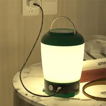 Лампата на abs-пластмаса, лек, зареждане чрез микро-usb, Ip65, водоустойчив нескользящая основа, лампа, аксесоар, туризъм лампа 2000 mah с една кука